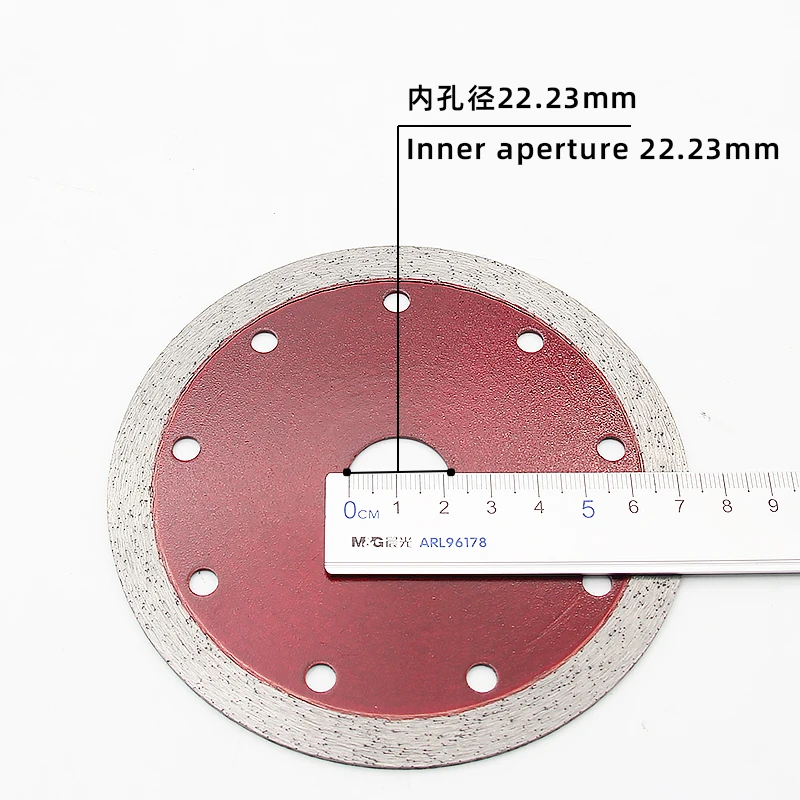 125 Continuous Tooth Transparent Red